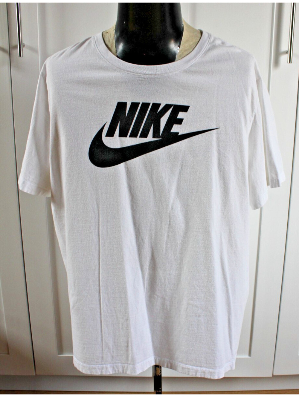 Nike Men's Futura Icon Graphic T-Shirt White Black Logo Size XXL